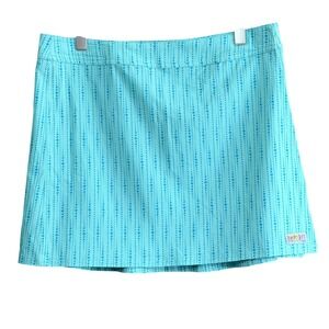 RipSkirt Hawaii Womens Skirt Large Teal Dotted Stripe Wrap Quick Dry Performance